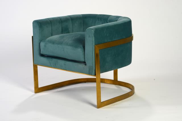 Rental store for Beck Chair, Teal Velvet in Jackson MS MS