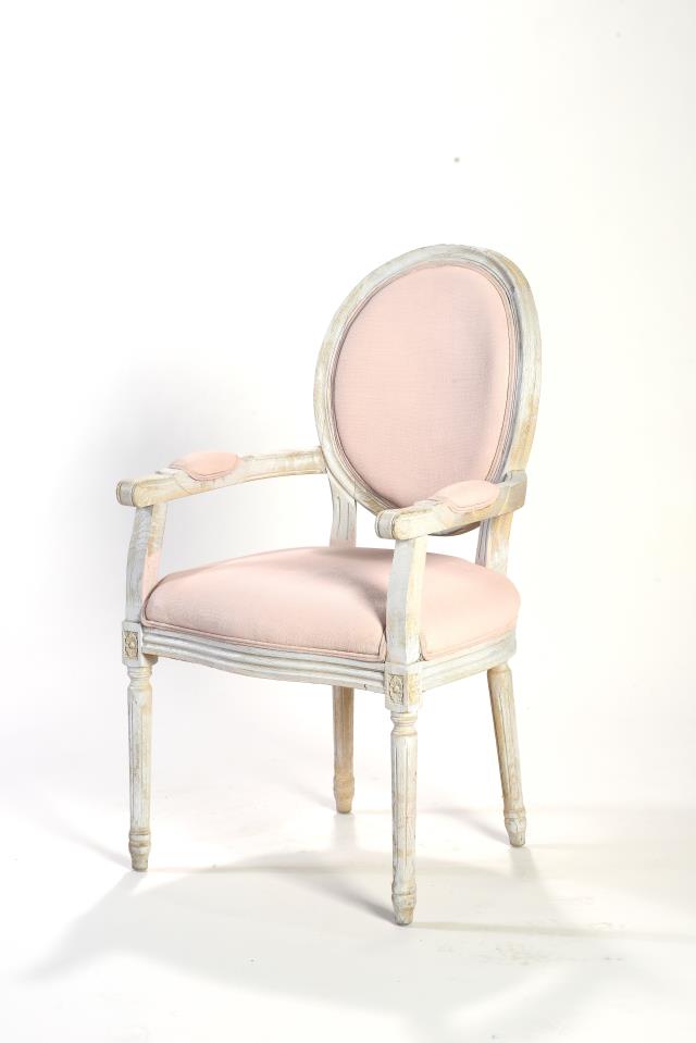 Rental store for Hollis Armed Dining Chair-Pink in Jackson MS MS